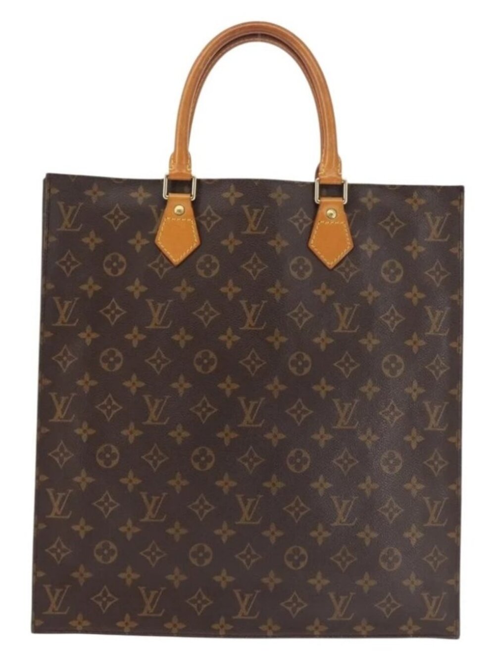 LOUIS VUITTON Monogram Sac Plat Hand Bag M51140 LV Auth - Picture 2 of 16